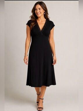 long black t shirt dress The Shea Long Sleeve T-Shirt Dress 3  L